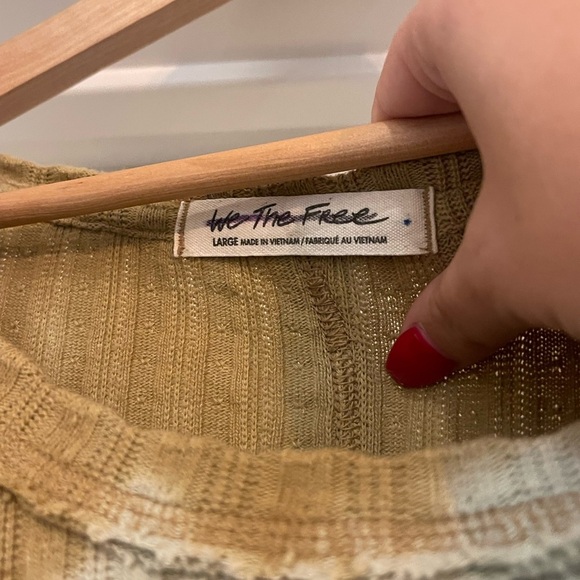 We The Free Brown and Green Striped Sweater - Picture 3 of 4